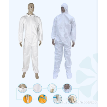 Isolation suit hooded overalls workshop  safety white isolation suit civilian